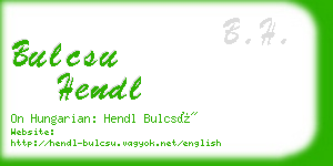 bulcsu hendl business card